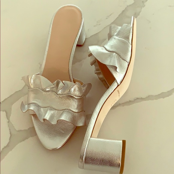 Loeffler Randall Shoes - Loeffler Randall Silver Mules size 8